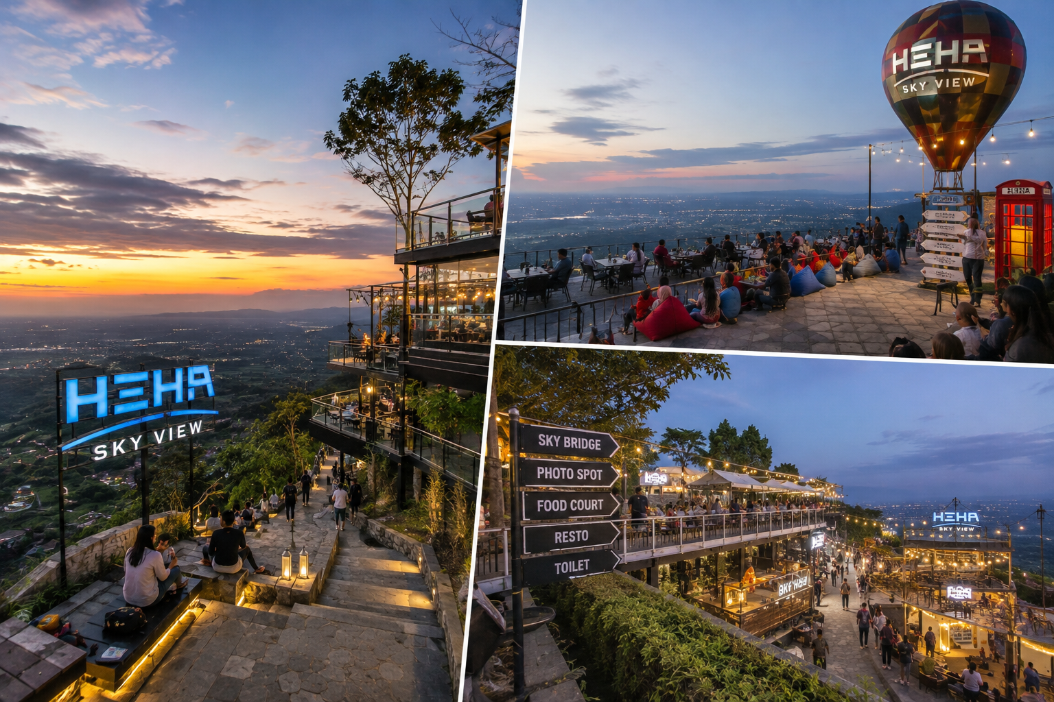 Kolase Senja di HeHa Sky View
